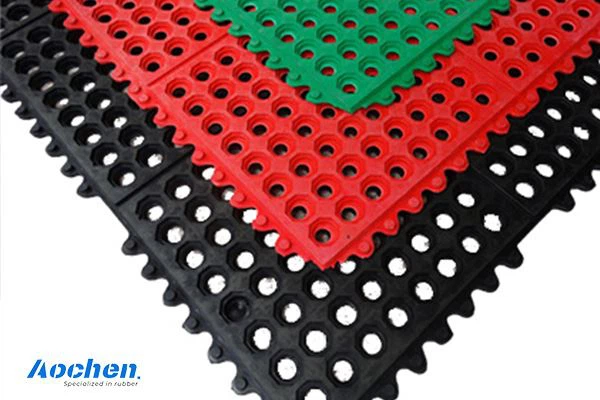 Mae matiau sy'n gwrthsefyll blinder yn rwber yn Ateb Delfrydol i Leihau Blind...